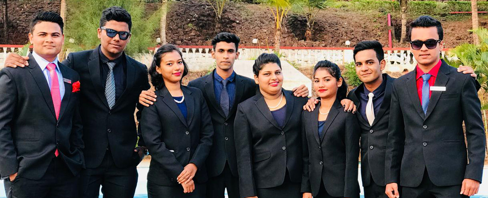 IAM students in formal uniforms, reflecting global standards of a top international hotel management institute.